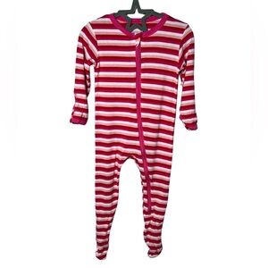 Kickee Pants Bamboo Sleeper Zippy 6-9 Months Red, Pink & White Stripes
